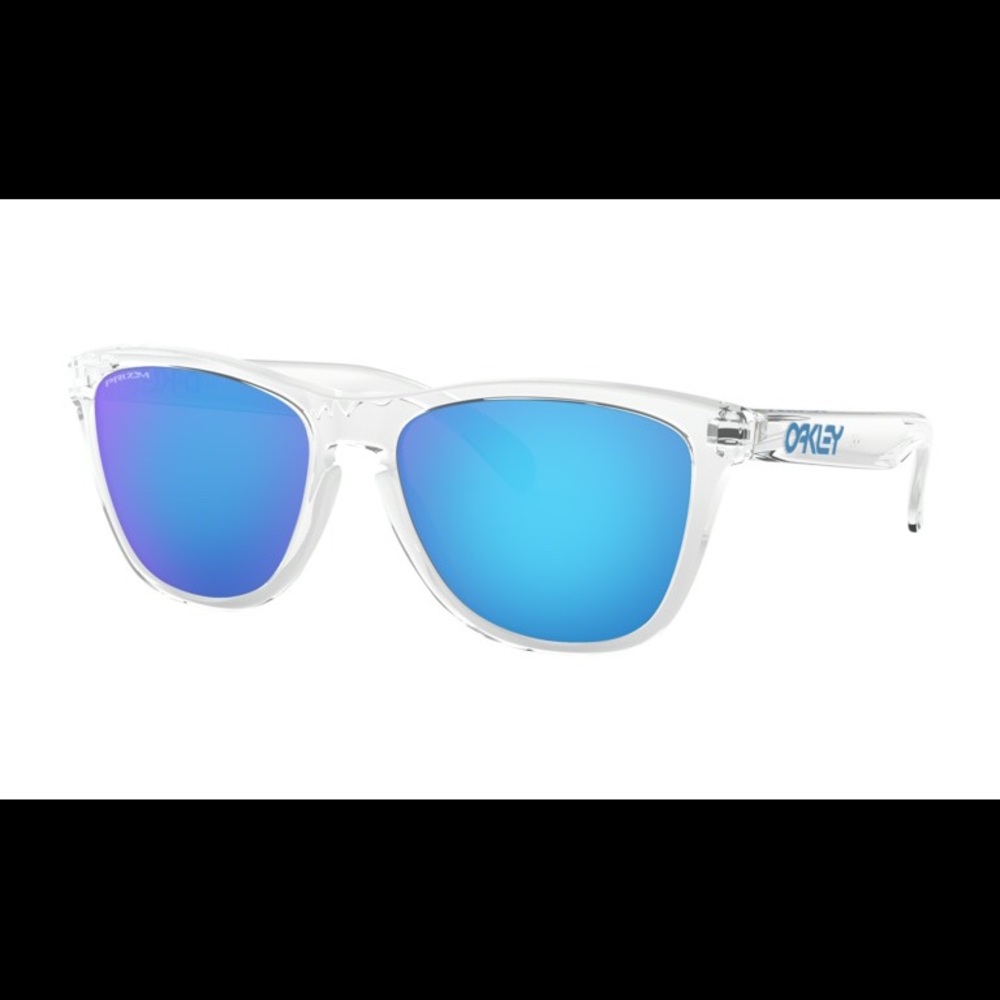 Oakley blue framed frog skin sunglasses